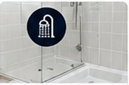 Shower and tub fixture for drain cleaning service